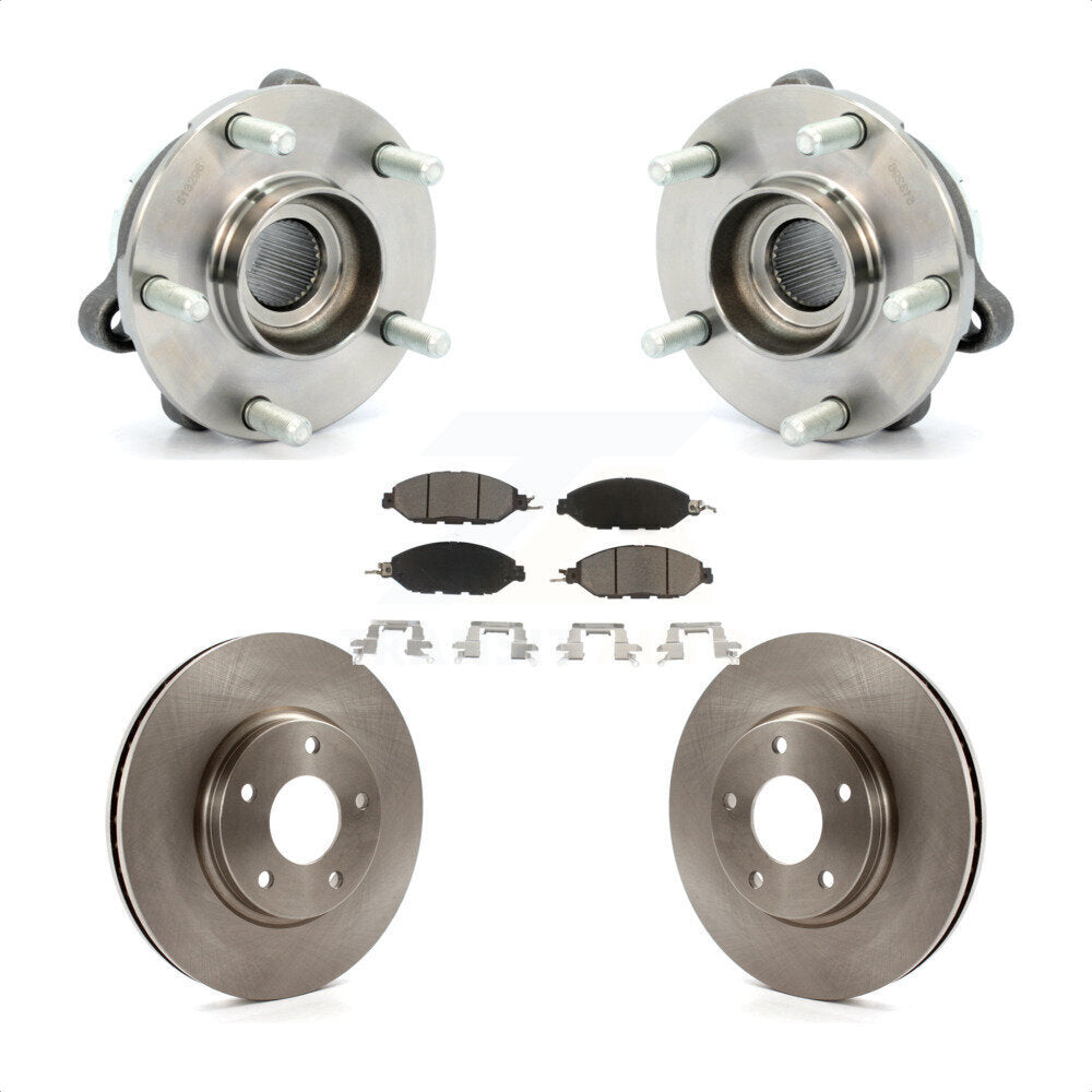 Front Hub Bearing Assembly With Disc Brake Rotors And Ceramic Pads Kit For 2016 Nissan Pathfinder From 11 15 KBB-122325 by Transit Auto