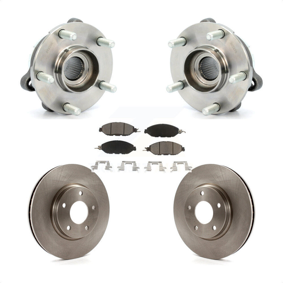 Front Hub Bearing Assembly With Disc Brake Rotors And Ceramic Pads Kit For 2016 Nissan Pathfinder From 11 15 KBB-122325 by Transit Auto