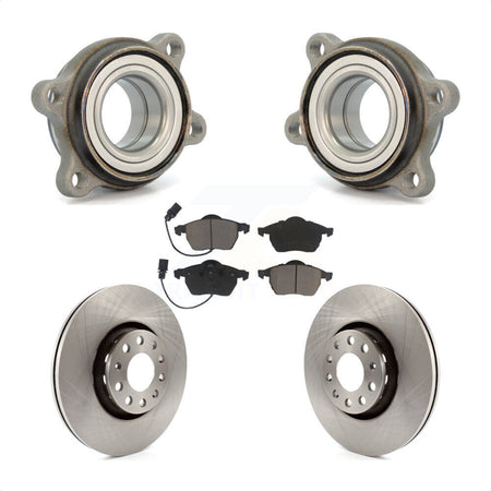 Front Hub Bearing Assembly With Disc Brake Rotors And Ceramic Pads Kit For Audi A4 Quattro A6 S4 S6 KBB-122362 by Transit Auto