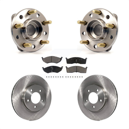 Front Hub Bearing Assembly With Disc Brake Rotors And Ceramic Pads Kit For Chrysler Dodge Intrepid 300M Concorde LHS KBB-122369 by Transit Auto
