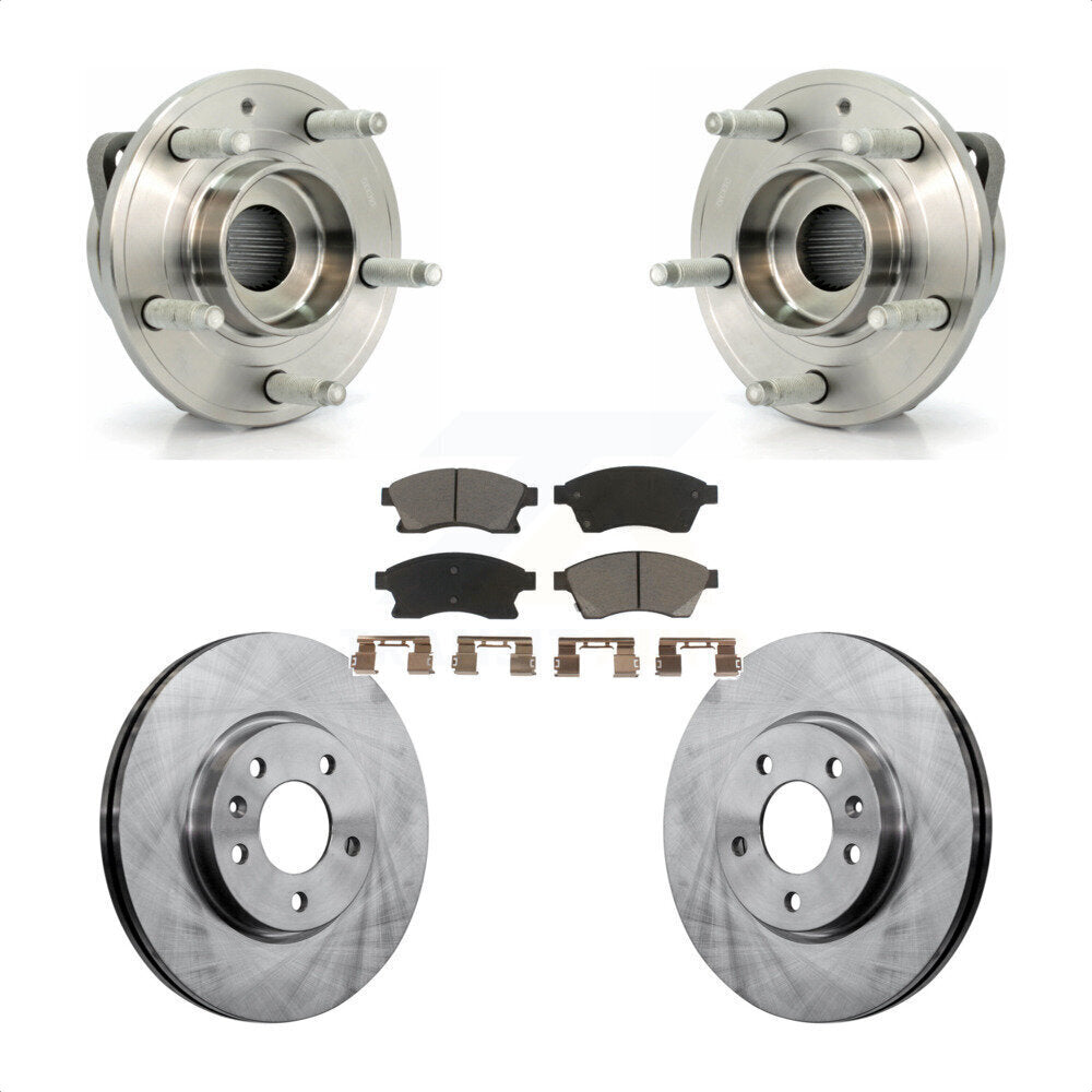 Front Hub Bearing Assembly With Disc Brake Rotors And Ceramic Pads Kit For Chevrolet Cruze Buick Verano Volt Orlando KBB-122404 by Transit Auto