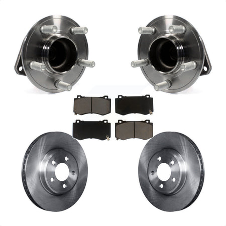 Front Hub Bearing Assembly With Disc Brake Rotors And Ceramic Pads Kit For 2019 Dodge Charger GT with RWD Brembo Brakes KBB-122419 by Transit Auto
