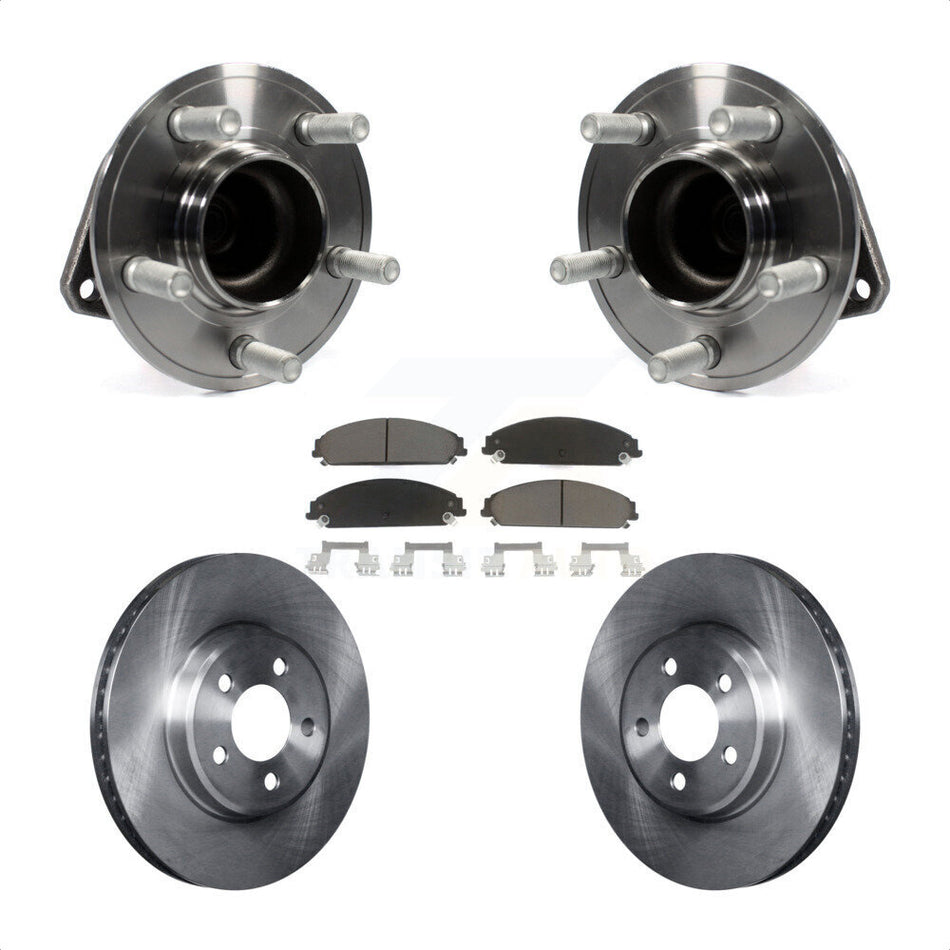 Front Hub Bearing Assembly With Disc Brake Rotors And Ceramic Pads Kit For Dodge Charger Chrysler 300 Challenger KBB-122420 by Transit Auto