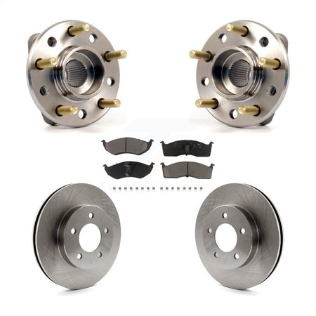 Front Hub Bearing Assembly With Disc Brake Rotors And Ceramic Pads Kit For Chrysler Dodge Intrepid Concorde LHS Eagle Vision New Yorker KBB-122489 by Transit Auto