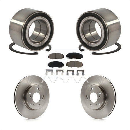 Front Wheel Bearing With Disc Brake Rotors And Ceramic Pads Kit For Honda Civic KBB-122949 by Transit Auto