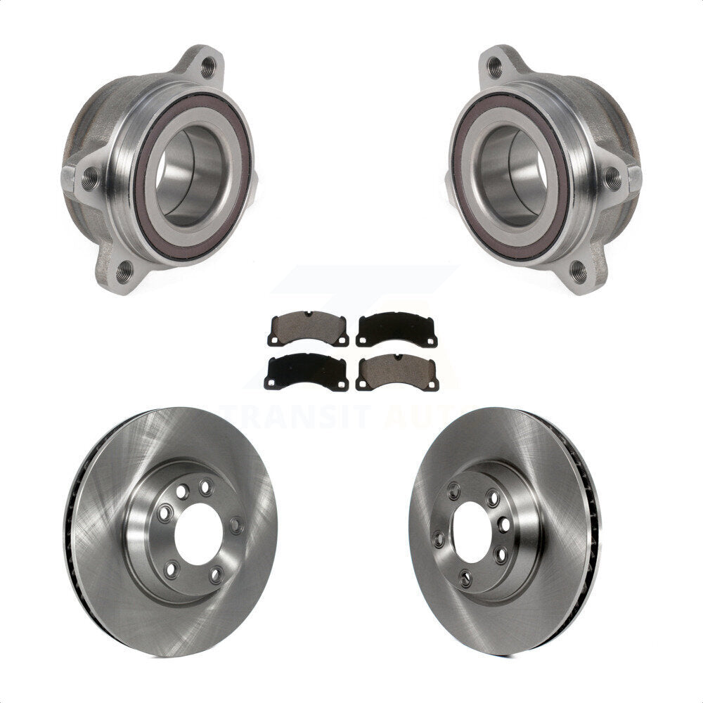 Front Hub Bearing Assembly With Disc Brake Rotors And Ceramic Pads Kit For Porsche Cayenne KBB-123391 by Transit Auto