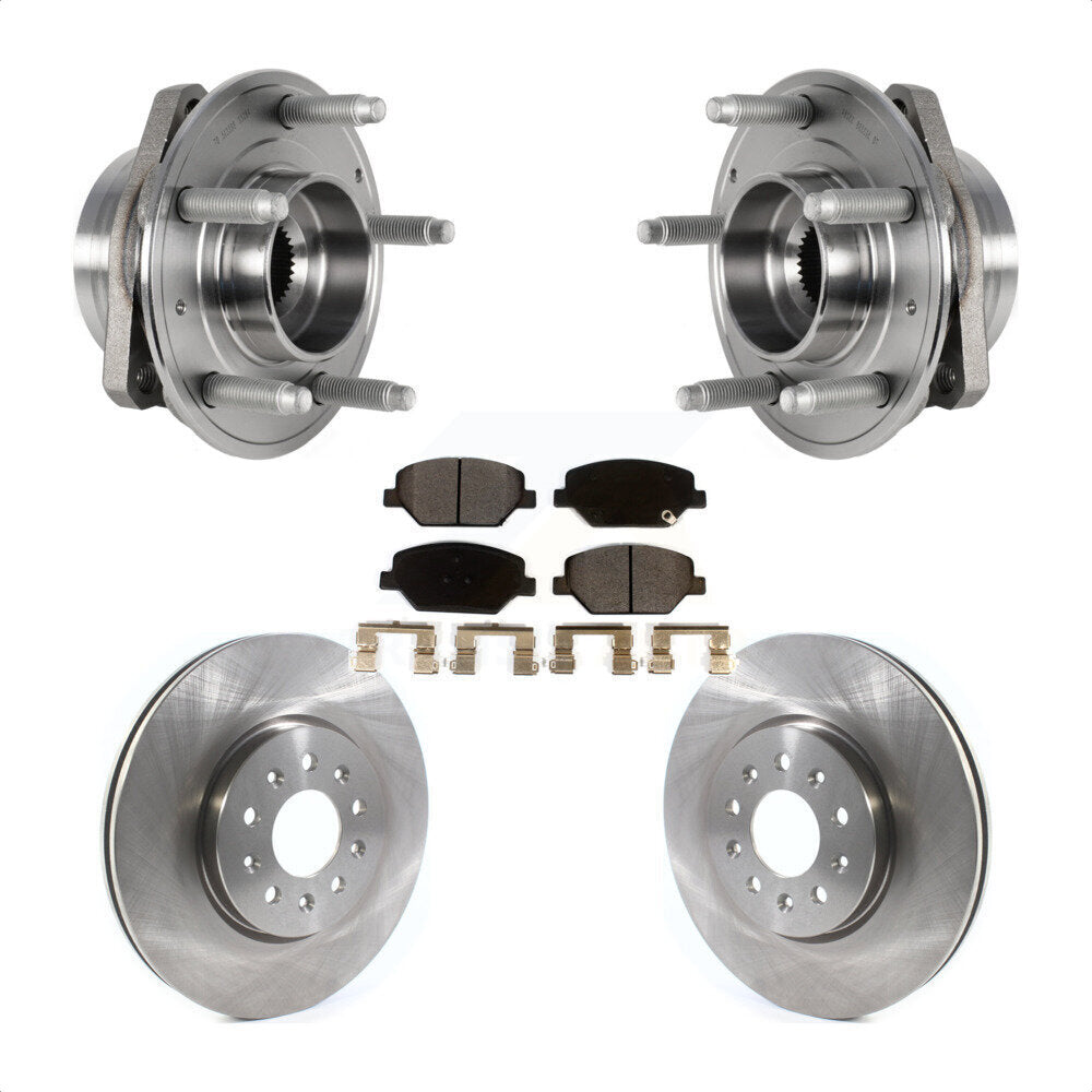 Front Hub Bearing Assembly With Disc Brake Rotors And Ceramic Pads Kit For Buick Envision LaCrosse Regal Sportback TourX KBB-123396 by Transit Auto