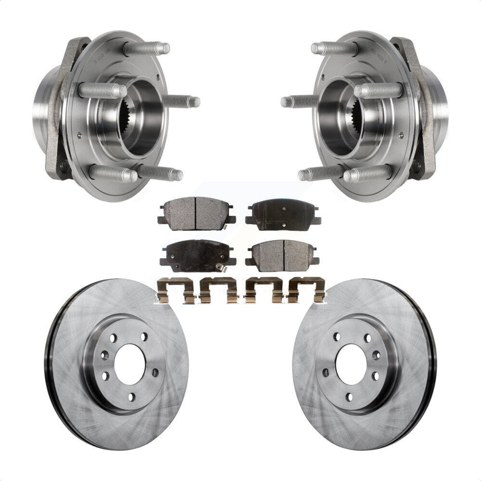 Front Hub Bearing Assembly With Disc Brake Rotors And Ceramic Pads Kit For Chevrolet Malibu Buick LaCrosse Regal Sportback TourX KBB-123397 by Transit Auto