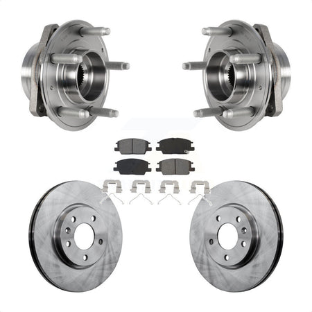 Front Hub Bearing Assembly With Disc Brake Rotors And Semi-Metallic Pads Kit For Chevrolet Malibu Buick LaCrosse Regal Sportback TourX KBB-123412 by Transit Auto