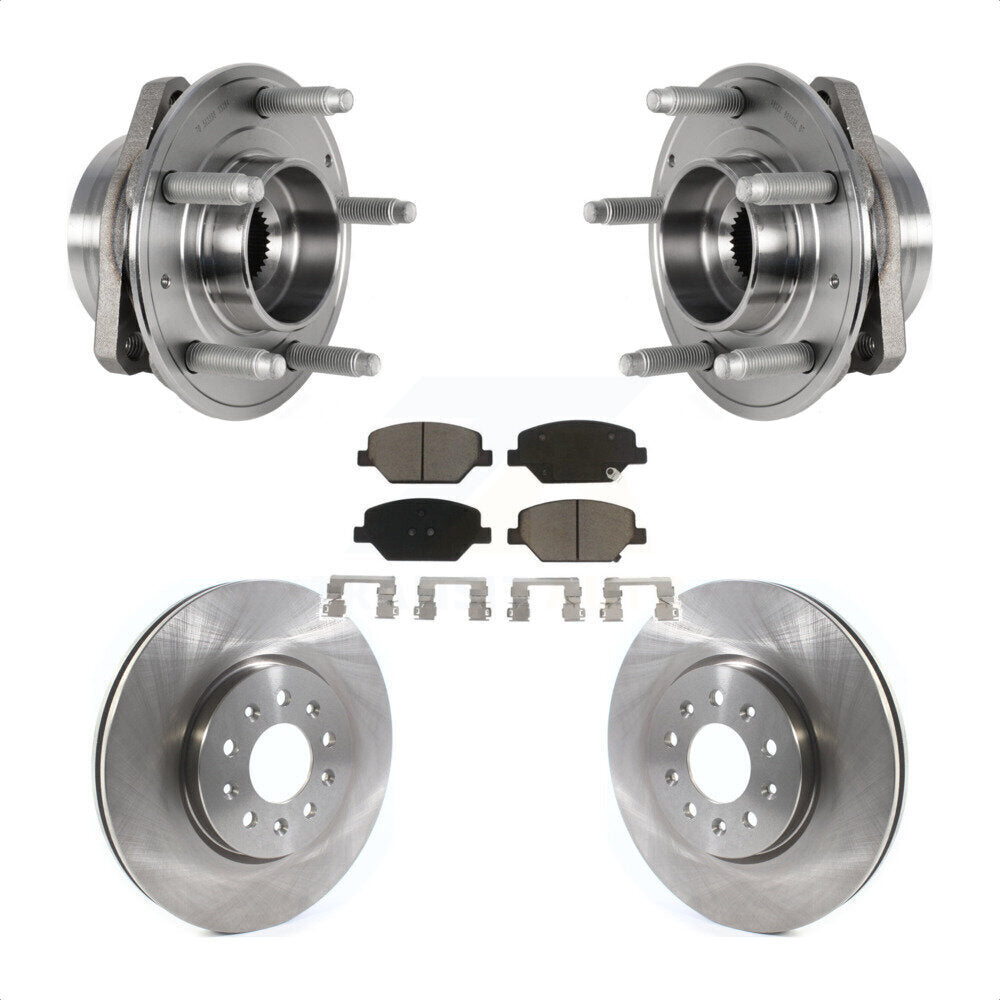 Front Hub Bearing Assembly With Disc Brake Rotors And Ceramic Pads Kit For Buick Envision LaCrosse Regal Sportback TourX KBB-123449 by Transit Auto