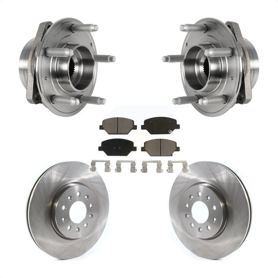 Front Hub Bearing Assembly With Disc Brake Rotors And Ceramic Pads Kit For Buick Envision LaCrosse Regal Sportback TourX KBB-123449 by Transit Auto