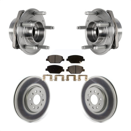 Front Hub Bearing Assembly With Coated Disc Brake Rotors And Ceramic Pads Kit For Buick Envision LaCrosse Regal Sportback TourX KBB-123475 by Transit Auto