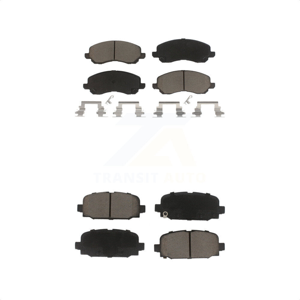 Front Rear Ceramic Brake Pads Kit For 2017 Jeep Compass With Code BR3 KCX-100479 by CMX