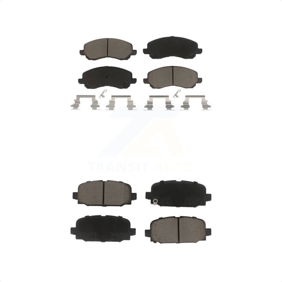 Front Rear Ceramic Brake Pads Kit For 2017 Jeep Compass With Code BR3 KCX-100479 by CMX