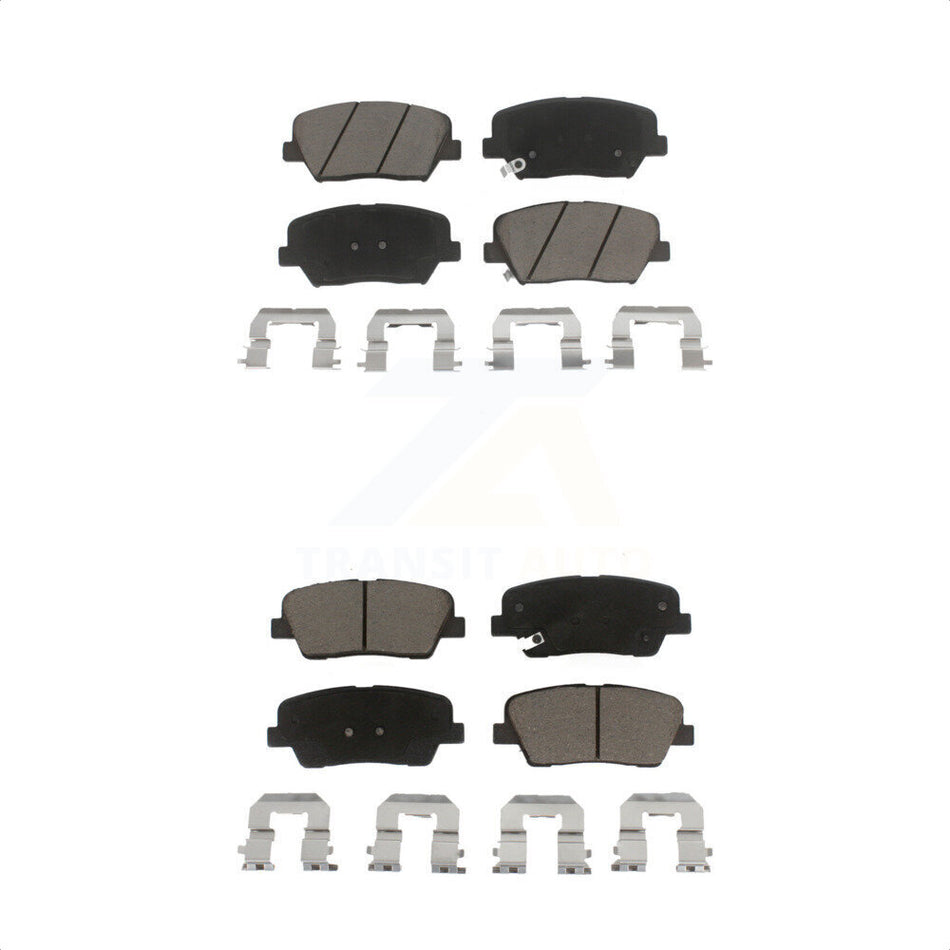 Front Rear Ceramic Brake Pads Kit For Kia Sorento Hyundai Santa Fe Sport KCX-100485 by CMX