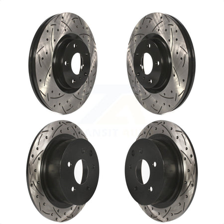 Front Rear Coated Drilled Slotted Disc Brake Rotors Kit For Nissan Altima Maxima KD-100267 by DS-One