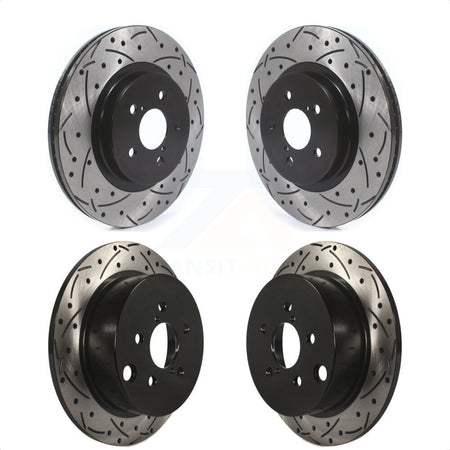 Front Rear Coated Drilled Slotted Disc Brake Rotors Kit For Subaru Crosstrek Impreza KD-100396 by DS-One