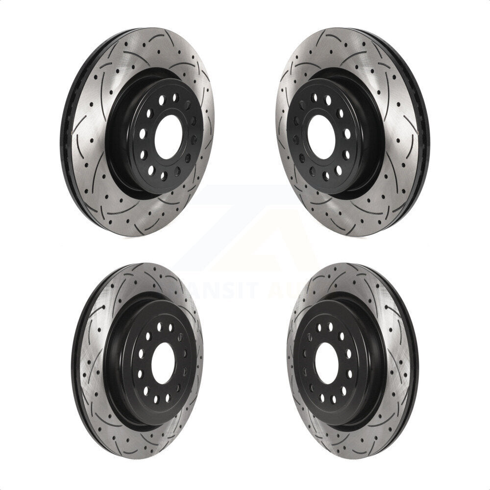 Front Rear Coated Drilled Slotted Disc Brake Rotors Kit For Ram 1500 KD-100467 by DS-One