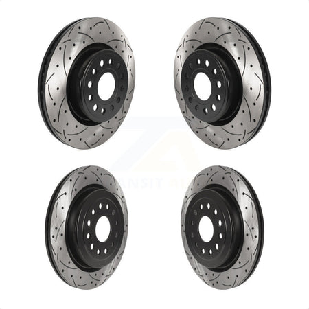 Front Rear Coated Drilled Slotted Disc Brake Rotors Kit For Ram 1500 KD-100467 by DS-One