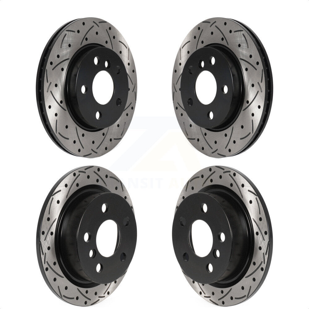 Front Rear Coated Drilled Slotted Disc Brake Rotors Kit For Mini Cooper KD-100514 by DS-One