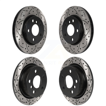 Front Rear Coated Drilled Slotted Disc Brake Rotors Kit For Mini Cooper KD-100514 by DS-One