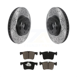 Front Coated Drilled Slotted Disc Brake Rotors And Ceramic Pads Kit For BMW 335i xDrive 435i 328i GT 328d 330i Gran Coupe KDC-100039