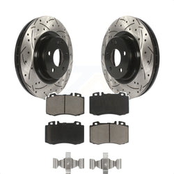 Front Coated Drilled Slotted Disc Brake Rotors And Ceramic Pads Kit For Mercedes-Benz CLS550 CLS500 E550 KDC-100056