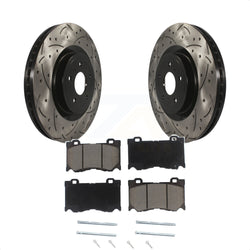 Front Coated Drilled Slotted Disc Brake Rotors And Ceramic Pads Kit For INFINITI G37 Q50 Nissan 370Z Q60 M37 Q70 Q70L QX70 M56 FX50 Z KDC-100139