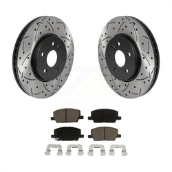 Front Coated Drilled Slotted Disc Brake Rotors And Ceramic Pads Kit For Chevrolet Trax Buick Encore KDC-100143