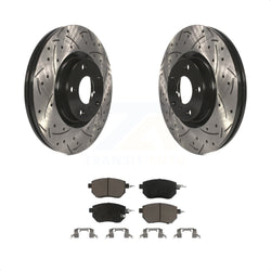 Front Coated Drilled Slotted Disc Brake Rotors And Ceramic Pads Kit For Nissan Murano Altima Maxima KDC-100169