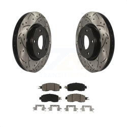 Front Coated Drilled Slotted Disc Brake Rotors And Ceramic Pads Kit For Nissan Altima KDC-100195
