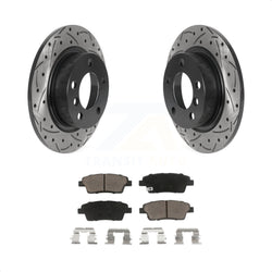 Rear Coated Drilled Slotted Disc Brake Rotors And Ceramic Pads Kit For Mini Cooper Countryman Paceman KDC-100758