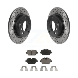 Rear Coated Drilled Slotted Disc Brake Rotors And Ceramic Pads Kit For Mini Cooper Countryman Paceman KDC-100759