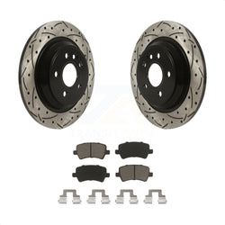 Rear Coated Drilled Slotted Disc Brake Rotors And Ceramic Pads Kit For Volvo S60 XC70 S80 V60 Cross Country V70 KDC-100865