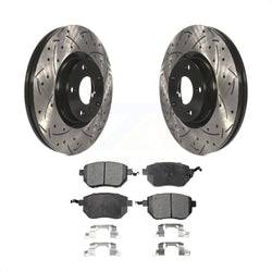 Front Coated Drilled Slotted Disc Brake Rotors And Semi-Metallic Pads Kit For Nissan Murano Altima Maxima KDF-100068