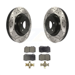 Front Coated Drilled Slotted Disc Brake Rotors And Semi-Metallic Pads Kit For Mercedes-Benz CLS550 CLS500 E550 KDF-100104