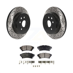 Rear Coated Drilled Slotted Disc Brake Rotors And Semi-Metallic Pads Kit For Lexus GS350 IS300 IS200t IS350 RC350 RC300 RC200t GS300 GS200t GS450h KDF-100912