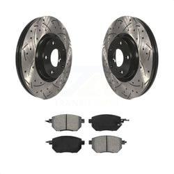 Front Coated Drilled Slotted Disc Brake Rotors And Semi-Metallic Pads Kit For Nissan Murano Altima Maxima KDS-100060