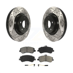 Front Coated Drilled Slotted Disc Brake Rotors And Semi-Metallic Pads Kit For Mercedes-Benz GLK350 GLK250 KDS-100092