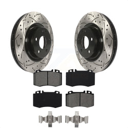 Front Coated Drilled Slotted Disc Brake Rotors And Semi-Metallic Pads Kit For Mercedes-Benz CLS550 CLS500 E550 KDS-100093