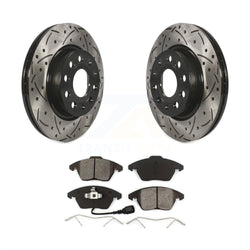 Front Coated Drilled Slotted Disc Brake Rotors And Semi-Metallic Pads Kit For Volkswagen GTI Audi A3 Quattro With 280mm Diameter Rotor KDS-100133