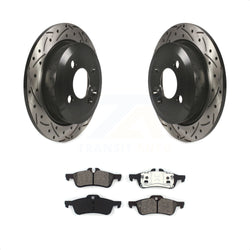 Rear Coated Drilled Slotted Disc Brake Rotors And Semi-Metallic Pads Kit For Mini Cooper KDS-100458