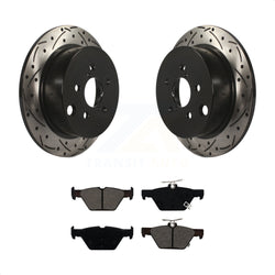 Rear Coated Drilled Slotted Disc Brake Rotors And Semi-Metallic Pads Kit For Subaru Crosstrek KDS-100510