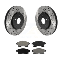 Front Coated Drilled Slotted Disc Brake Rotors And Semi-Metallic Pads Kit For Chevrolet Buick Encore Trax Sonic KDS-100664