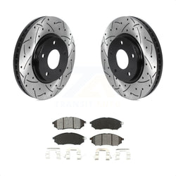 Front Coated Drilled Slotted Disc Brake Rotors And Semi-Metallic Pads Kit For Infiniti Q45 M45 INFINITI KDS-100678