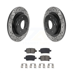 Rear Coated Drilled Slotted Disc Brake Rotors And Semi-Metallic Pads Kit For Chevrolet Equinox Malibu GMC Terrain Buick LaCrosse Regal TourX KDS-100783
