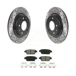Rear Coated Drilled Slotted Disc Brake Rotors And Semi-Metallic Pads Kit For Ford Fusion Mazda 6 Lincoln MKZ Mercury Milan Zephyr KDS-100793