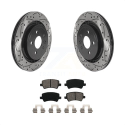 Rear Coated Drilled Slotted Disc Brake Rotors And Semi-Metallic Pads Kit For Volvo S60 XC70 S80 V60 V70 KDS-100809