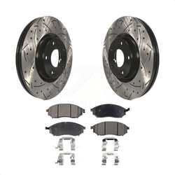 Front Coated Drilled Slotted Disc Brake Rotors And Ceramic Pads Kit For INFINITI Nissan G37 Murano G35 M35 370Z 350Z EX35 M37 QX70 G25 Q70 Q70L M45 Q40 QX50 M56 EX37 M35h KDT-100068