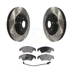 Front Coated Drilled Slotted Disc Brake Rotors And Ceramic Pads Kit For Audi Q5 A6 Quattro S5 S4 A7 A5 A4 KDT-100132